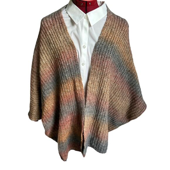 Elsamanda Size M/L Wool Alpaca Blend Chunky Knit Open Cardigan Sweater Italian - Picture 1 of 8